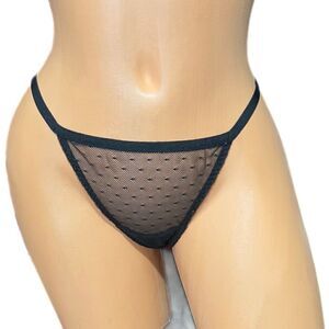 Victoria's Secret RARE Hard to find Sheer Mesh Thong Panty One Size fits all